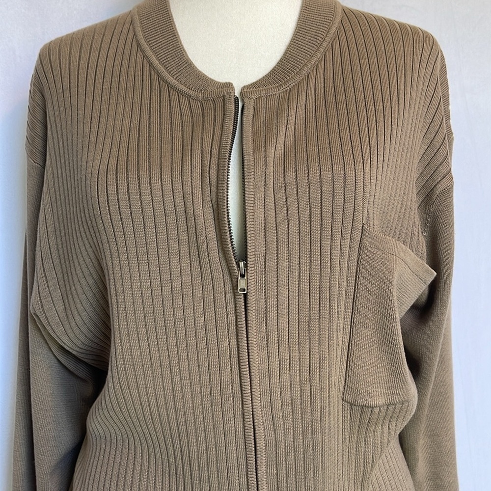 Chico's Ribbed Zip-Up Cardigan - Picture 2 of 8